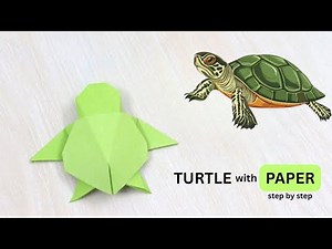 "How to Make a Paper Turtle 🐢 | Easy Origami Turtle Step by Step Tutorial"