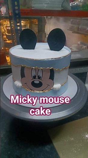 Micky mouse cake design/how to make Micky mouse cake #mickeymouse #cake #birthdaycaketopper #shorts
