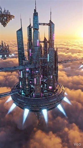 Futuristic floating skyscraper city timelapse #construction #timelapse #ai #viralvideo #shorts