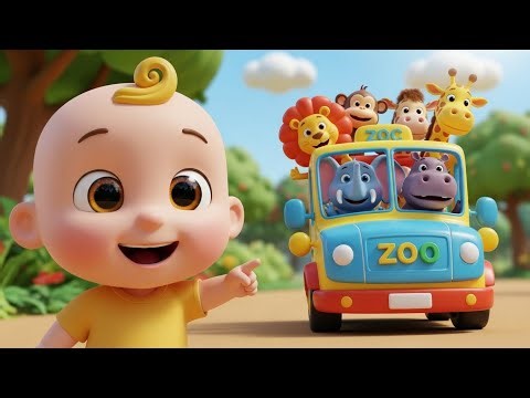 Zoo Bus Parade 🚌🦁 | Fun Baby Songs & Nursery Rhymes for Toddlers Learning Animals & Counting