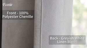 Fcosie 38" Wx45 L 4-in-1 Header Chenille Curtains Full Blackout Drapes 100% Darkening Drapery 45 Inches Long Narrow Draperies for Small Skinny Window Doorway Sides Door Closet, 1 PC, White