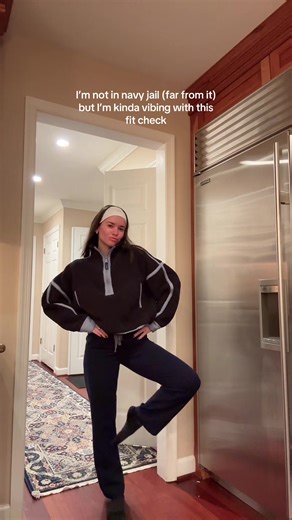 Navy down to the socks…. Idk I konda love it (as she plans a pink outfit for tomorrow)