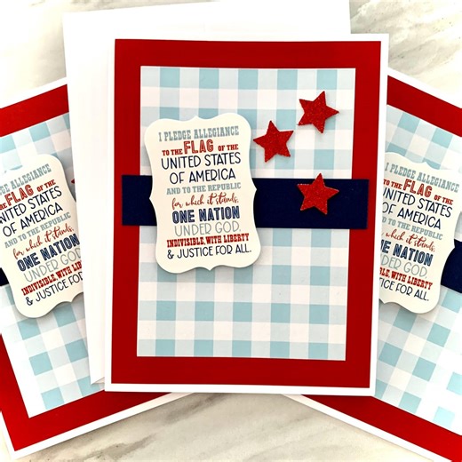 Pledge of Allegiance Card. Patriotic Greeting Cards, Set of 3 - Etsy