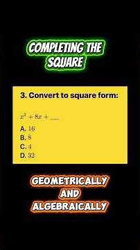 completing the square #algebraproblems #completingsquare #basicproblems #maths