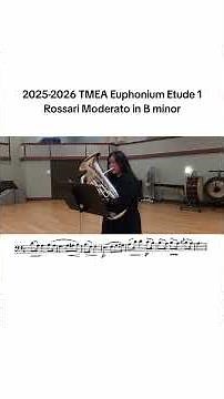 2025-2026 TMEA Euphonium Etude 1 Rossari Moderato in B minor