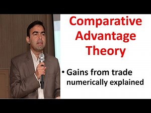 Comparative Advantage Theory and gains from trade numerically explained | example of comparative