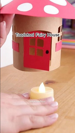 How to make a toadstool fairy house 🏠 🍄 #fairyhouse #kidscrafts