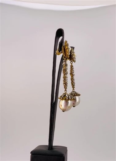 Early Miriam Haskell Earrings Encrusted Baroque Bridal - Etsy Australia