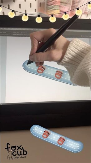 Draw a snowboard #illustration with me