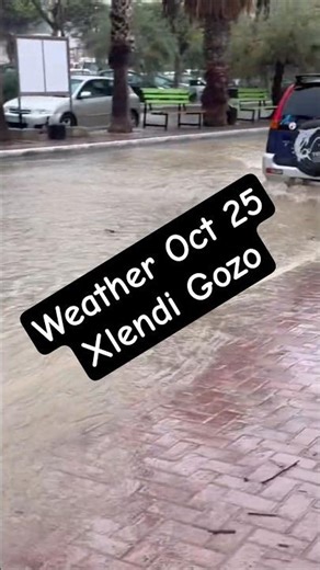 Weather in Xlendi Gozo 15th Oct 2025! Malta Thunderstorm Turns Streets Into Rivers