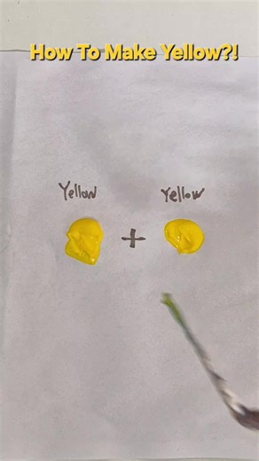 How to make Yellow from just Yellow Yellow ?! #oddlysatisfying #colormixing #yellow Can you believe this?! Mixing YELLOW YELLOW to make... YELLOW! 🤯💛 Ever wondered the secret formula for the perfect yellow? We’re breaking all the rules of color theory today! Watch this incredibly complex mixing process where we combine two identical shades of yellow to achieve the ultimate, ground-breaking result: more yellow. 🎨✨ If you’re tired of