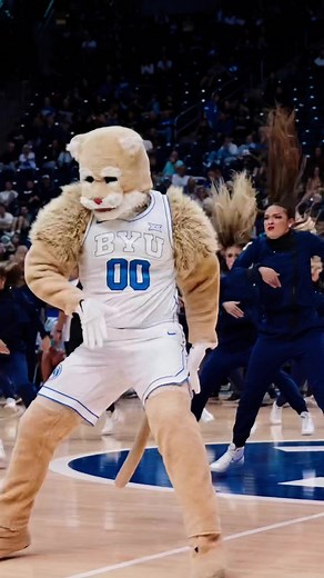 Cosmo Mascot Dancing at BYU