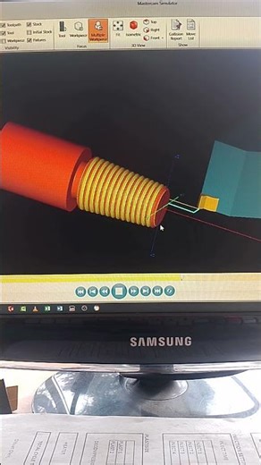 Mastercam X7 - Taper Thread #shorts