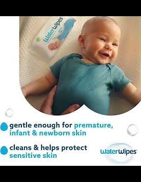 WaterWipes Plastic-Free Original Baby Wipes, 99.9% Water Based Wipes,