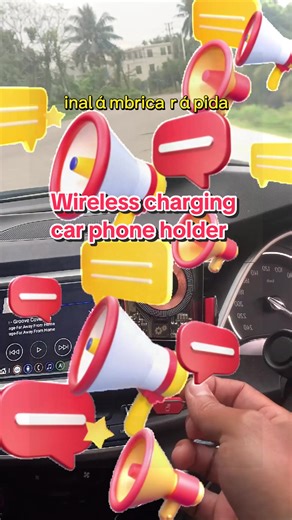 Ambient lights dancing Wireless charging infrared sensor multi functional car phone mount LED lights rhythm dancing 360 degree rotating horizontal and vertical screen any switch #weeklydeals #giftedinlove #caraccessories #cargoodthings #cartiktok