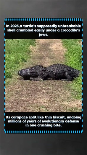 Turtle’s “Unbreakable” Shell Shatters Under Crocodile’s Bite #animalfacts #wildlife