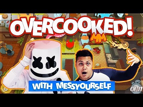 Playing OVERCOOKED with MessYourself | Gaming with Marshmello