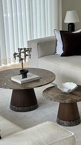 Our Piro coffee tables have found their place in @noracim’s home, where the rich, dark tones create a striking contrast with the light hues of her space - and beautifully complement her Cosima sofas ☕ Designed with the same uncompromising quality and sculptural character as the Piro dining table, each piece is crafted from the finest natural materials – from solid marble to oak veneer. With every grain and texture carefully revealed, the design becomes both timeless and beautifully unique. Disco