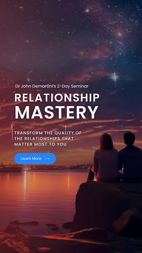 Deepen your most meaningful relationships with Dr Demartini’s Relationship Mastery Seminar ❤️ Learn essential life-skills for: ✅ Building greater communication and win-win relationships, ✅ Increase connection and intimacy between you and your partner, ✅ Have greater influence in business and socially. Join Dr John Demartini for his 2-Day Relationship Mastery seminar . Transform misunderstandings into deeper connection, conflict into moments of growth, and heartache into an opportunity for gratit