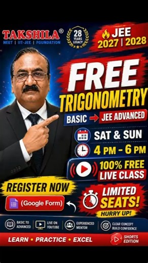 MEGA LIVE CLASS: Trigonometry for JEE 2027 & 2028 🔥 | Basic to Advanced