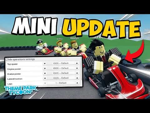 Theme Park Tycoon 2 MINI UPDATE! New Go-Karts Operations, Track Styles and Banking!