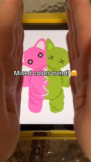 Two colors 😁 app: Artworkout 🎉 #colors #digitalart #mixingcolors #ipadgames #howtodraw