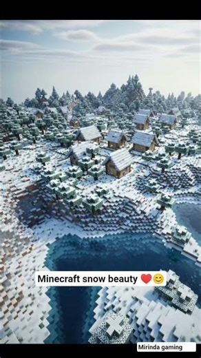 Minecraft snow beauty ❄️ #minecraftshorts #minecraft #minecraftbuilding #minecraftcinematic