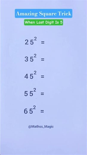 Amazing Trick To Find Square #square #shorts #maths