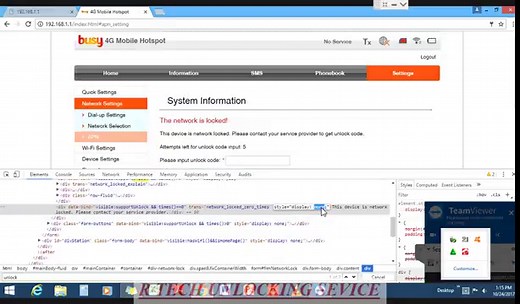 How to Unlock Busy MF 910 MiFi for free