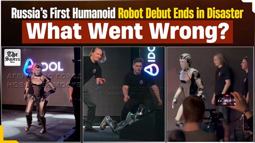 Russia’s first AI humanoid robot AIdol falls during its debut, sparking questions about its readiness #Russia #AIdol #AIrobot #HumanoidRobot #TechnologyNews #Robotics #ArtificialIntelligence #RobotDebut | The Savera Times
