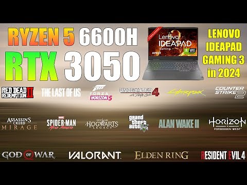 Ryzen 5 6600H RTX 3050 | 22 Games Tested in 2024 | Lenovo IdeaPad Gaming 3