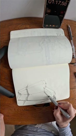 here’s a friend standing on the couch texting in a silly position #art #artist #sketch