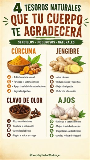 Lo que la Cúrcuma, el Ajo y el Jengibre Hacen en tu Cuerpo 🤯🌿
