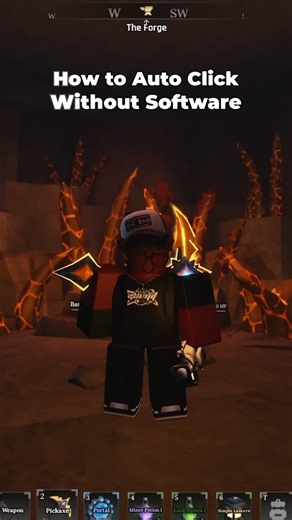 How to Auto Click Without Software In Roblox The Forge #roblox