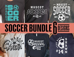 Soccer Team Logo SVG Bundle, Player Shirt Design (digital Download) - Etsy