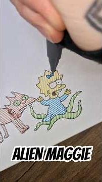 Alien Maggie #wicky #thesimpsons #fanart #satisfyingart #drawing #inktober #halloween #maggiesimpson