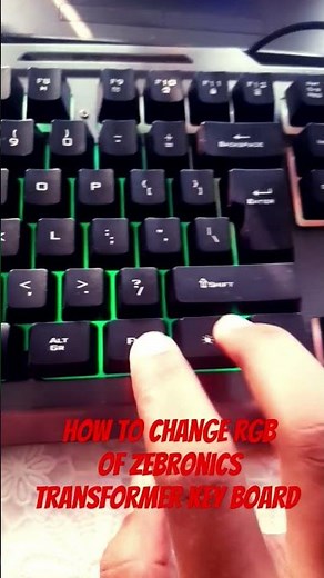 how to change rgb of zebronics keyboard