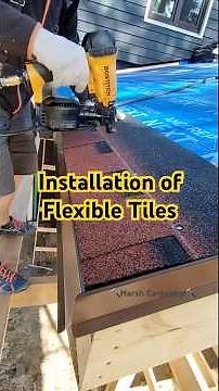 Installation of Flexible Tiles Using a Nail Gun #bostitch