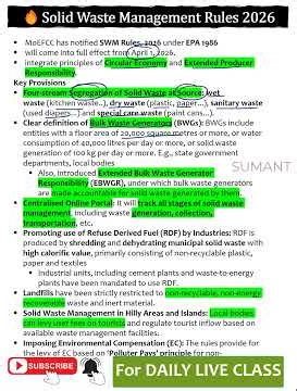 🔥Solid Waste Management Rules 2026