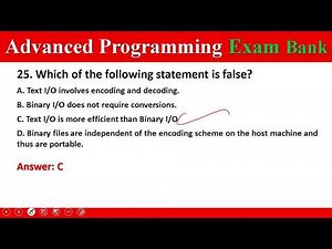 Advanced Programming 50 Exam MCQs