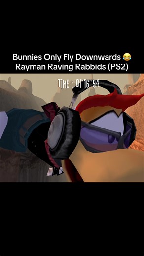 Rabbids vs gravity never ends well 😂 Classic Rayman Raving Rabbids chaos on PS2. #Rayman #RavingRabbids #PS2 #RetroGaming #FunnyGameplay