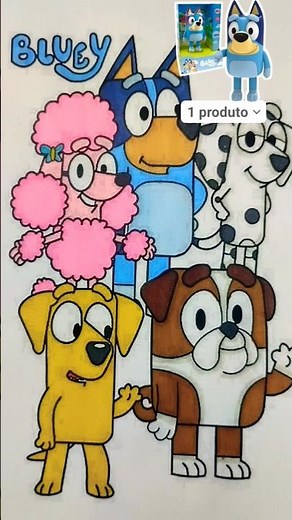 Colorido da Bluey e Seus amigos #coloringbook #bluey #art