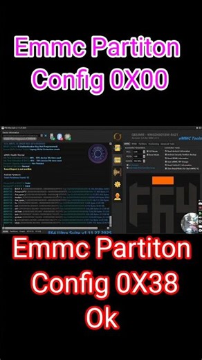 Emmc Partiton Config 0X00 repair #shorts #emmc #f64 #flash64