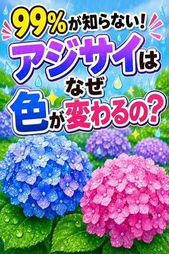 🌸99%が知らない！アジサイはなぜ色が変わるの？