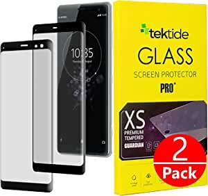 Screen Protector Compatible for Sony Xperia XZ3, [Edge to Edge Coverage] 3D Curved Fit Drop-protection Shatter-proof Safety Laminated Tempered Glass Screen Cover/Display Shield [2 Pack]