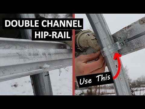 Install Greenhouse Hip Rail using Double Channel Hip Board - Bolt and Nut Method