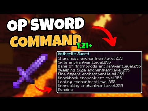OP Sword Minecraft Command (Level 255 Enchants) 1.21+