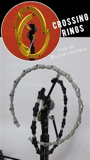 lego Kinetic sculpture crossing Rings #lego #kineticsculpture