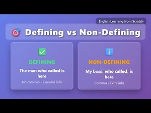 Defining vs Non-Defining Clauses: English Grammar Lesson