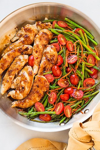 One Pan Balsamic Chicken and Veggies - Cooking Classy